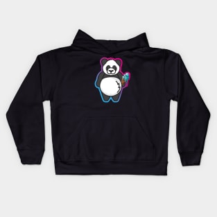 Panda Bear with an Ice Cream Kids Hoodie